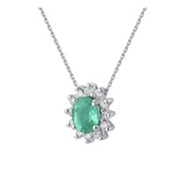 Halskette Demetra Dame Diana in Gold Smeraldo 9K.139.S.040.012.W